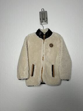 Timberland Toddler Cream Sherpa Zip Up Jacket Size 3T